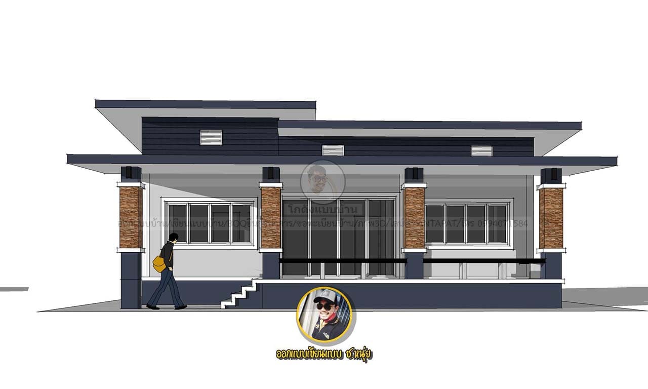 แบบบ้านโมเดิร์นชั้นเดียว แบบบ้านเกษตรเขาคีริส BluePrint-0192