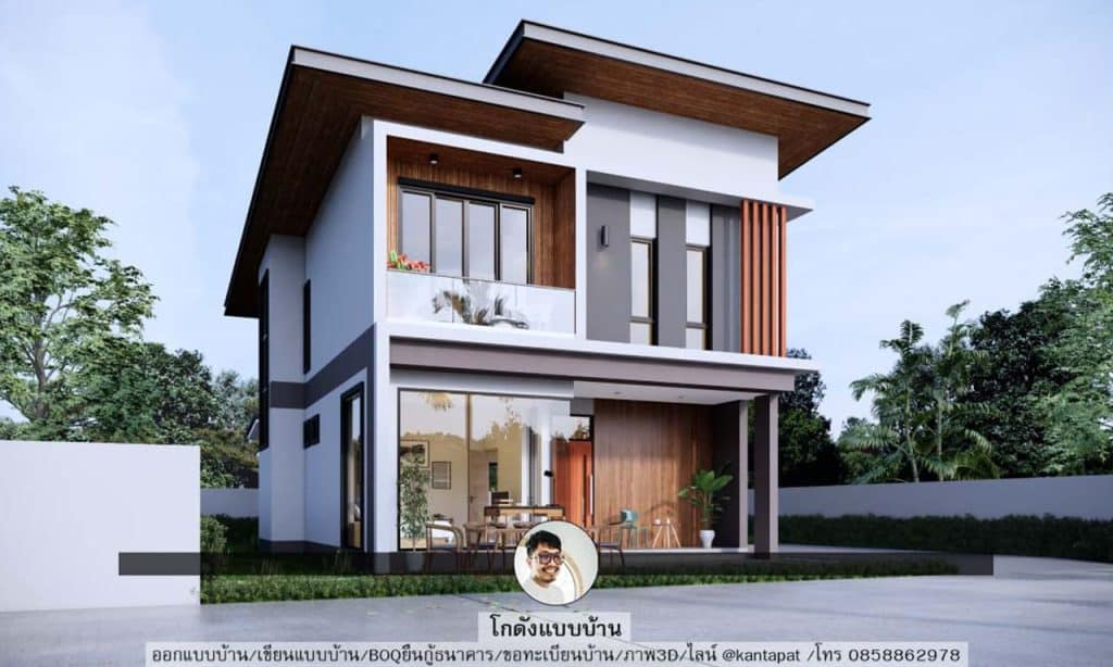 บ้านโมเดิร์นน่าอยู่-P-835 แบบบ้านยอดนิยม ไอเดียบ้านสมัยใหม่ ดูฟรี