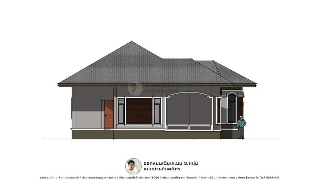 แบบบ้านคอนเทมโพรารี่-P-618 บ้านสวยทันสมัย บ้านเดี่ยวยอดนิยม