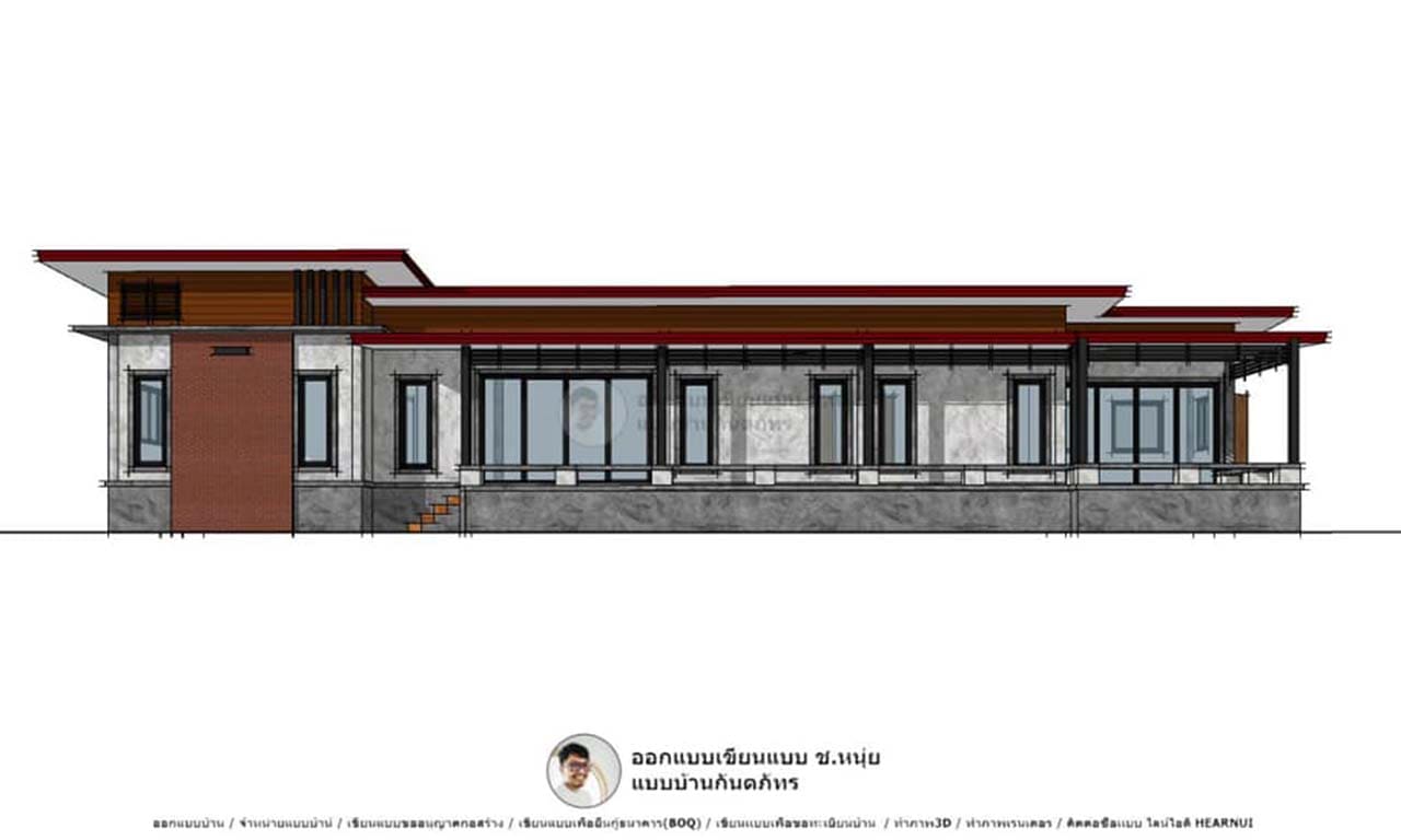 แบบบ้านโมเดิร์น P-477-แบบบ้านลอฟท์ 3 ห้องนอน 2 ห้องน้ำ