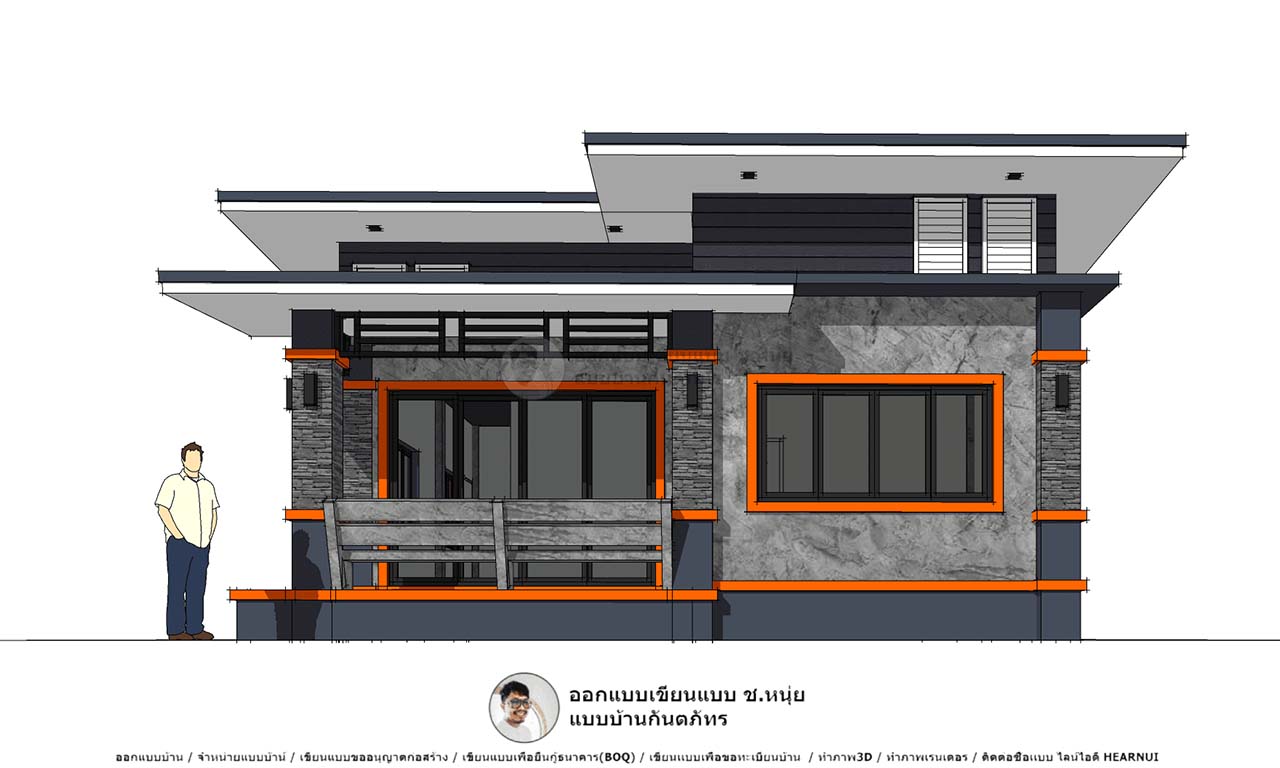 ไอเดียแบบบ้านชั้นเดียว ลอฟท์ปูนเปลือย บ้านลอฟท์-P-699 แบบบ้านทันสมัย