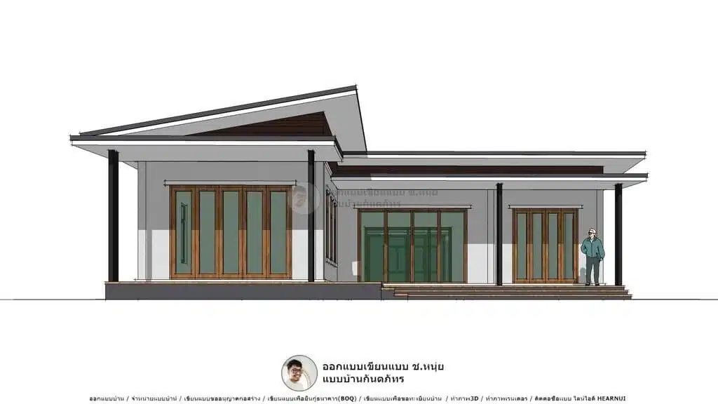 แบบบ้านชั้นเดียว-P-809-1