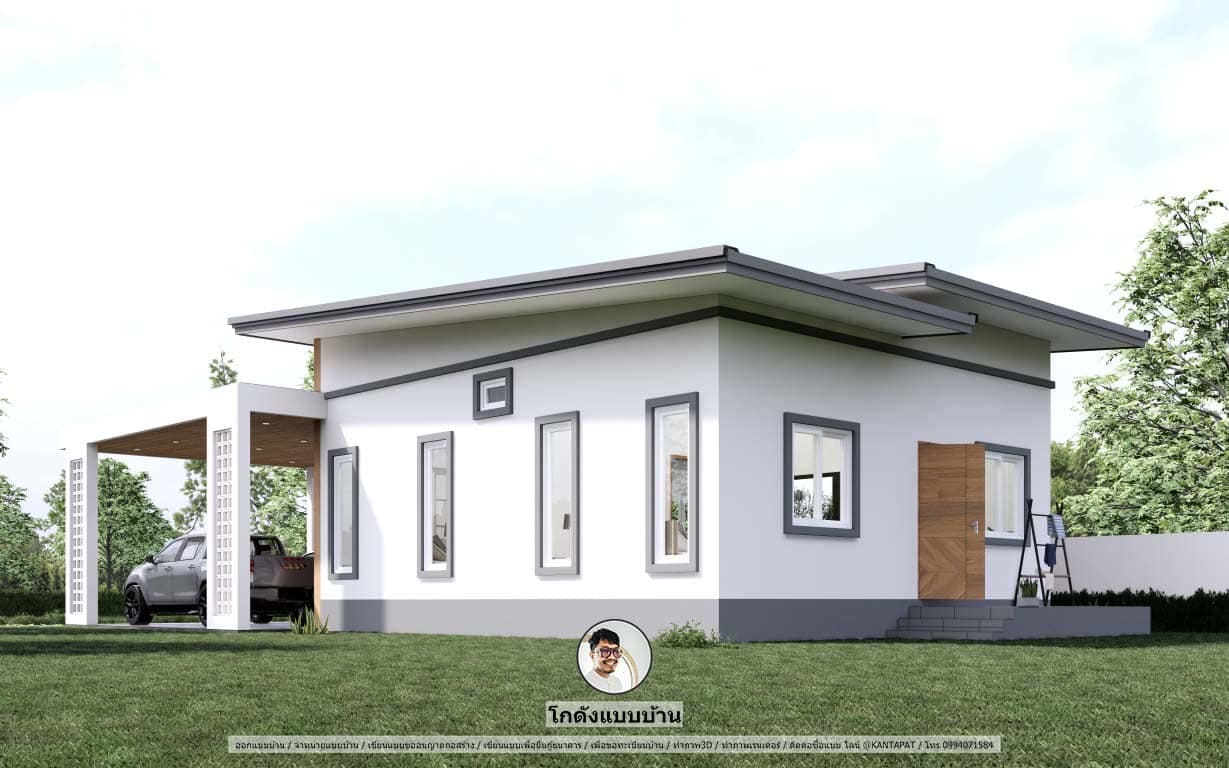 P-1200-บ้านโมเดิร์นชั้นเดียวสุดหรู แบบบ้านชั้นเดียว ตกแต่งสไตล์มินิมอล ...