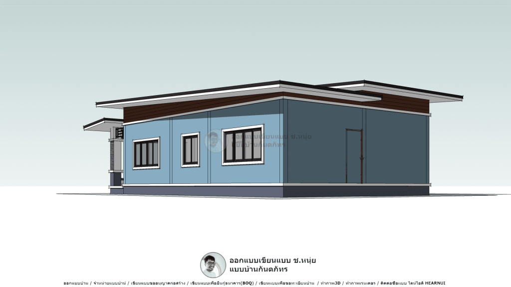 P-629-แบบบ้านชั้นเดียวโมเดิร์น