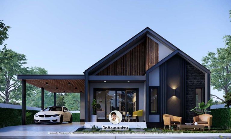 แบบบ้าน3มิติ ไอเดียบ้านนอร์ดิก-P-681 Nordic House Style บ้านทรงจั่ว บ้านทันสมัย