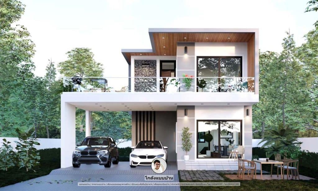 บ้านสองชั้น บ้านโมเดิร์น-P-1038 Two Storeyhouse สุดเก๋ดูดีมีสไตล์