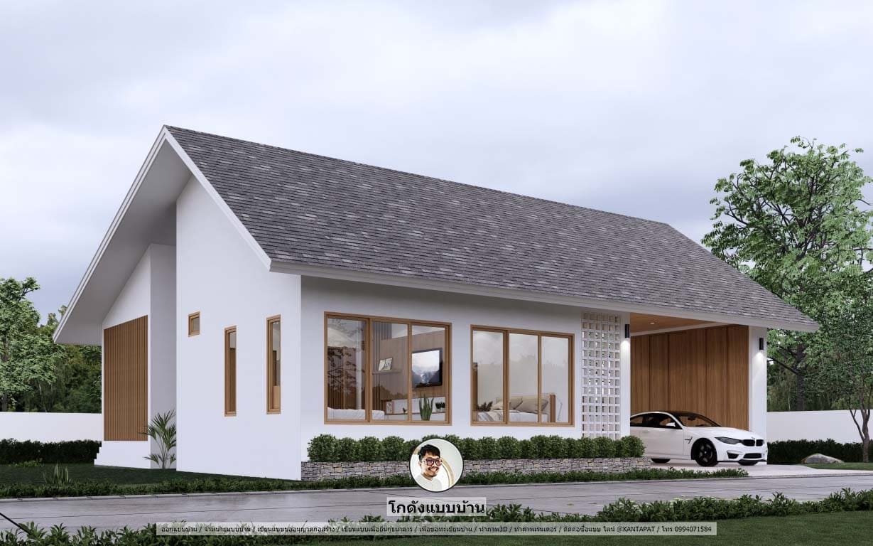 P-1131-บ้านมินิมอลเจแปน ไอเดียแบบบ้าน Minimal Japan 3 ห้องนอน