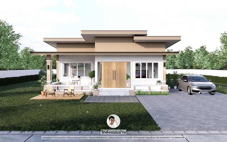P-1234-มินิมอลโมเดิร์น บ้านสมัยใหม่น่าอยู่ 3 ห้องนอน 2 ห้องน้ำ