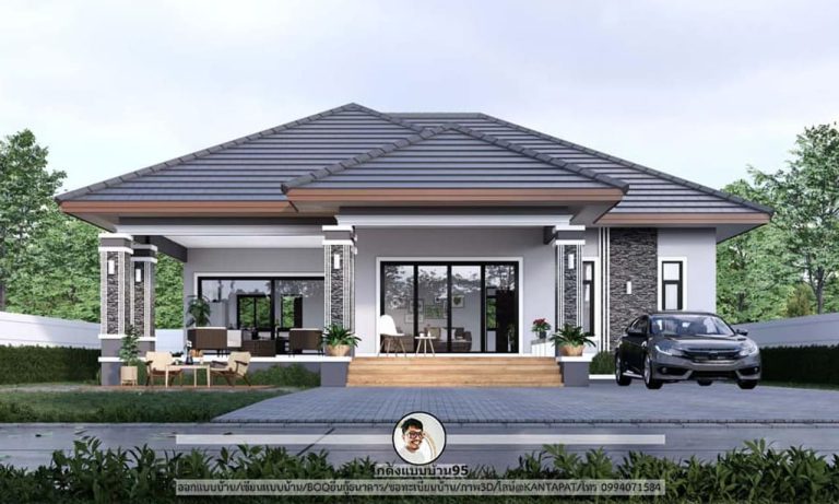 เทรนด์บ้าน 2023 แบบบ้านปั้นหยาคอนเทม-P-1328 สวยอมตะนิรันดร์ Contemporary Style