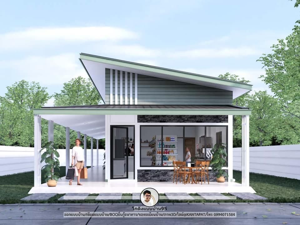 P-1397-แบบบ้านโมเดิร์น ไอเดียสร้างบ้าน ตึกแถวสมัยใหม่ Shophouse