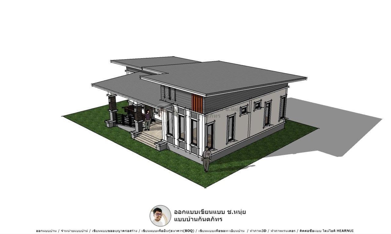 บ้านในอนาคต P-1046-แบบบ้านสไตล์โมเดิร์น บ้านสมัยใหม่ แบบบ้านในฝัน