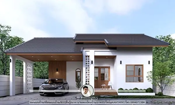 แบบบ้านยอดนิยม P-1425-MujiHouse บ้านใหม่2023 พื้นที่ใช้สอย 133 ตารางเมตร