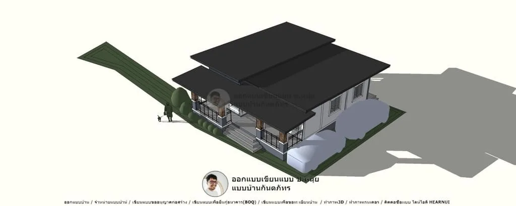 P-1455-แบบบ้านโมเดิร์น บ้านชั้นเดียว พื้นที่ 99 ตร.ม. 3 ห้องนอน P-1455-แบบบ้านโมเดิร์น บ้านชั้นเดียว พื้นที่ 99 ตร.ม. 3 ห้องนอน