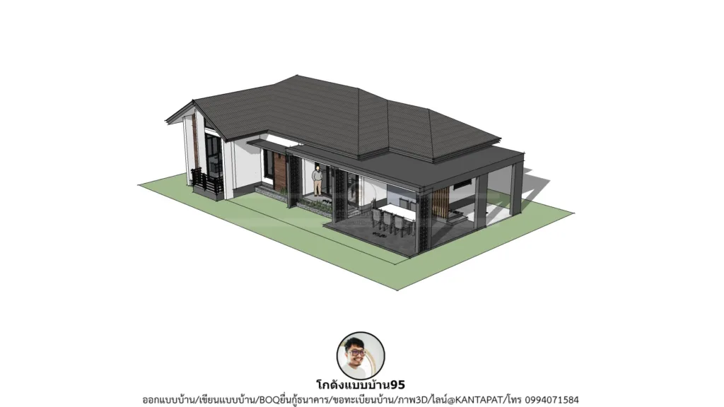 แบบบ้านปั้นหยาผสมจั่ว P-1696 (6)