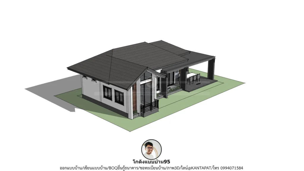 แบบบ้านปั้นหยาผสมจั่ว P-1696 (7)