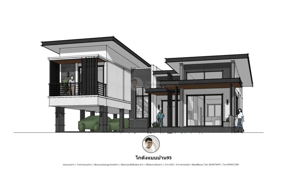 แบบบ้านชั้นครึ่ง P-1747 (2)