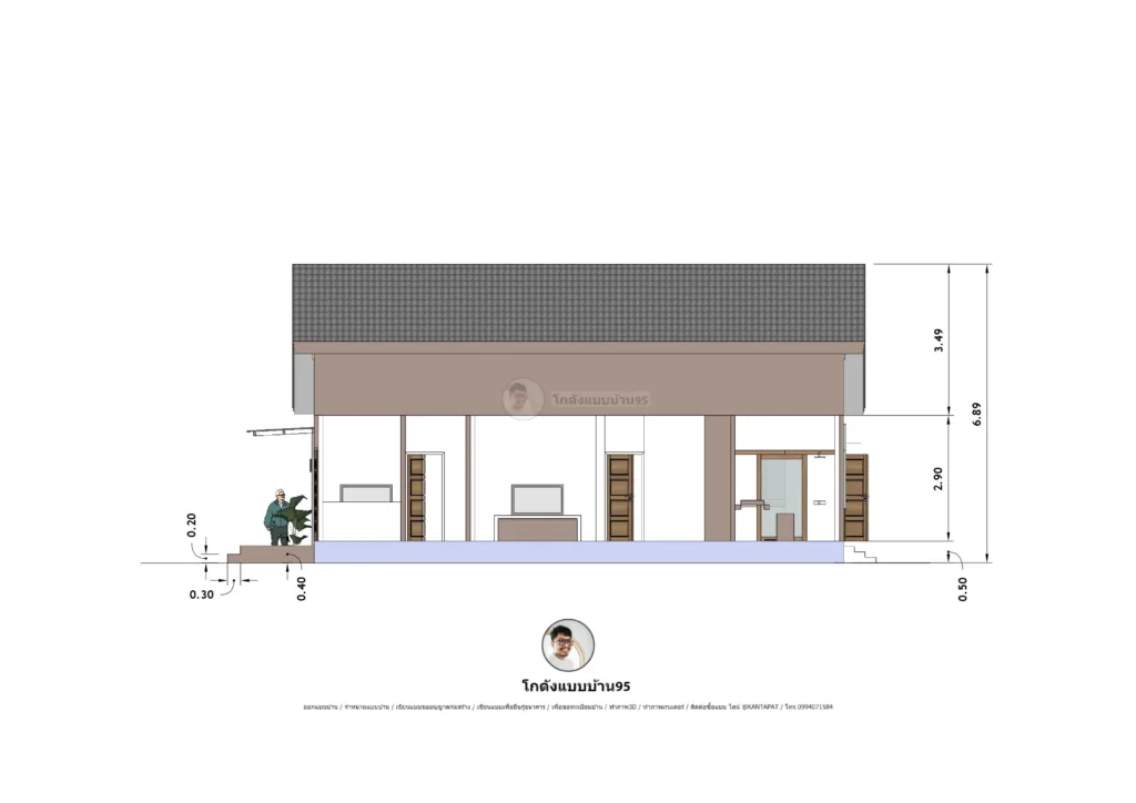 แบบบ้านทรงจั่ว P-1702 (9)