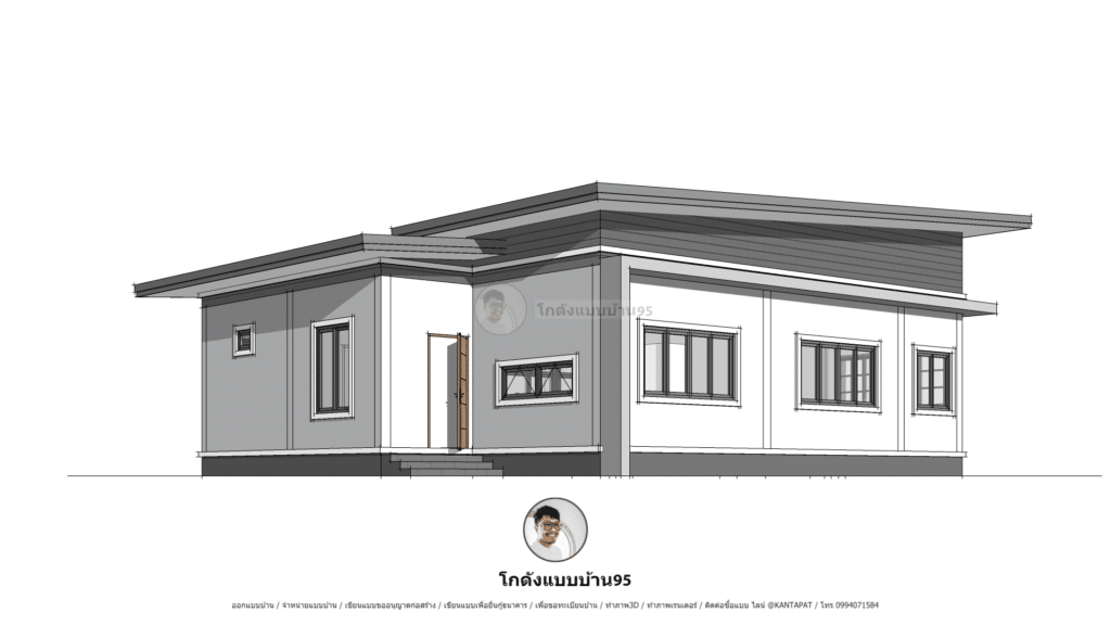 แบบบ้านชั้นเดียวP-1749