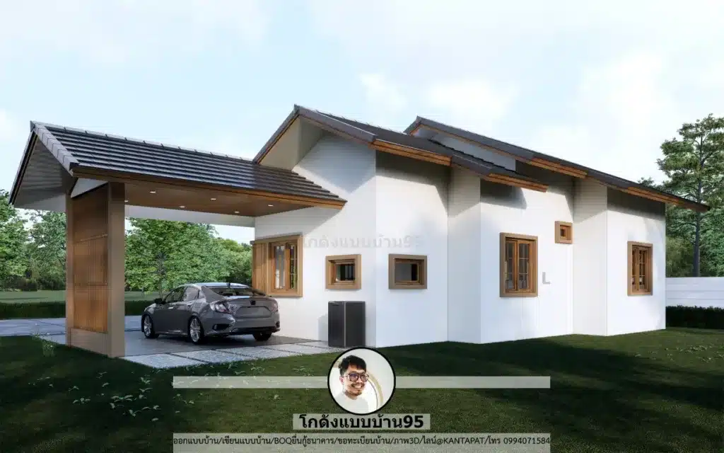 รับออกแบบบ้าน มินิมอล S-084 แบบบ้านมูจิ สไตล์เจแปนนิส 96 ตร.ม.