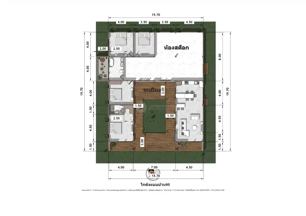 แบบบ้านทรงจั่ว P-1794 (9)