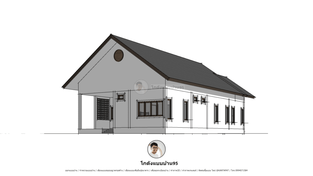 แบบบ้านทรงจั่ว P-1812 (4)