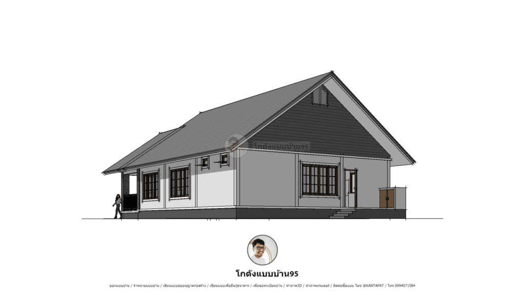 แบบบ้านทรงจั่ว P-1813 (5)