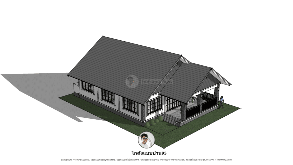 แบบบ้านทรงจั่ว P-1813 (7)