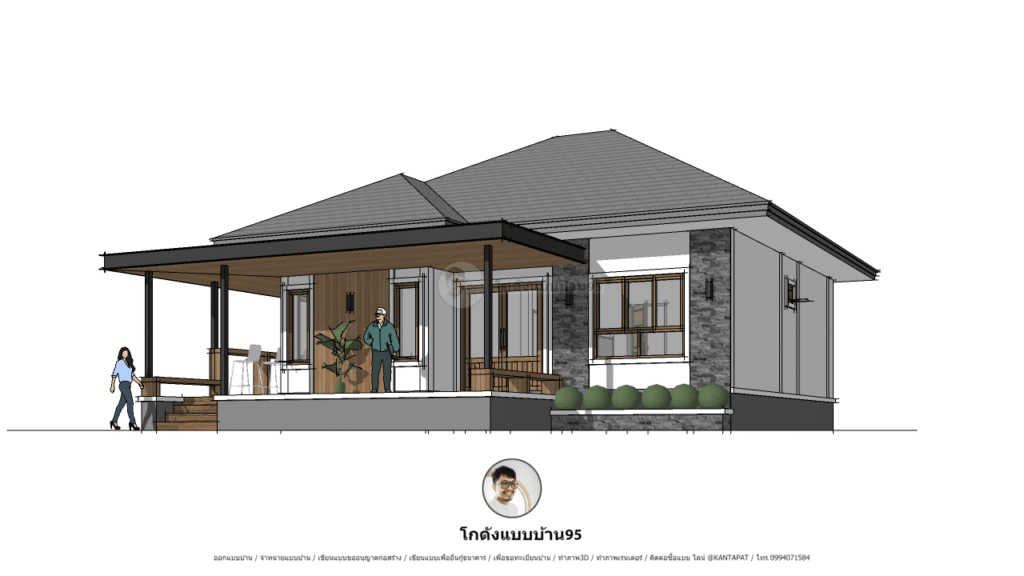 แบบบ้าน 3 ห้องนอน P-1833