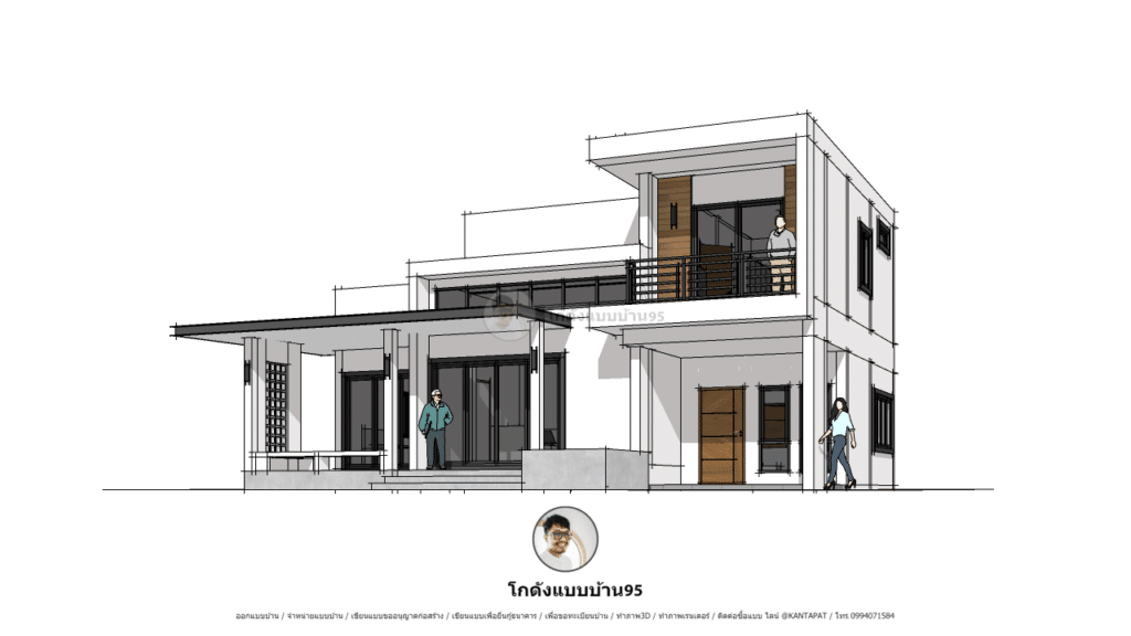 แบบบ้านโมเดิร์น P-1808 (2)