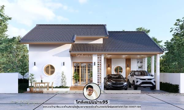 รับออกแบบบ้าน P-1842 แบบบ้านมินิมอล มูจิ บ้านอินเทรนด์ปี 2023