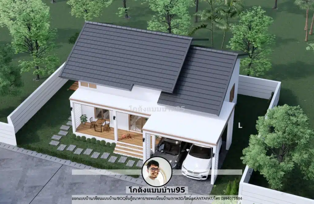 แบบบ้านมูจิ Muji House P-1858 บ้านน่ารักสุดอบอุ่น