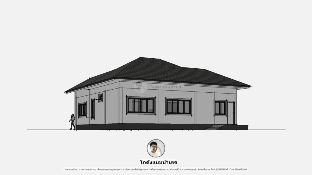 แบบบ้านปั้นหยาผสมจั่ว P-1900 (5)