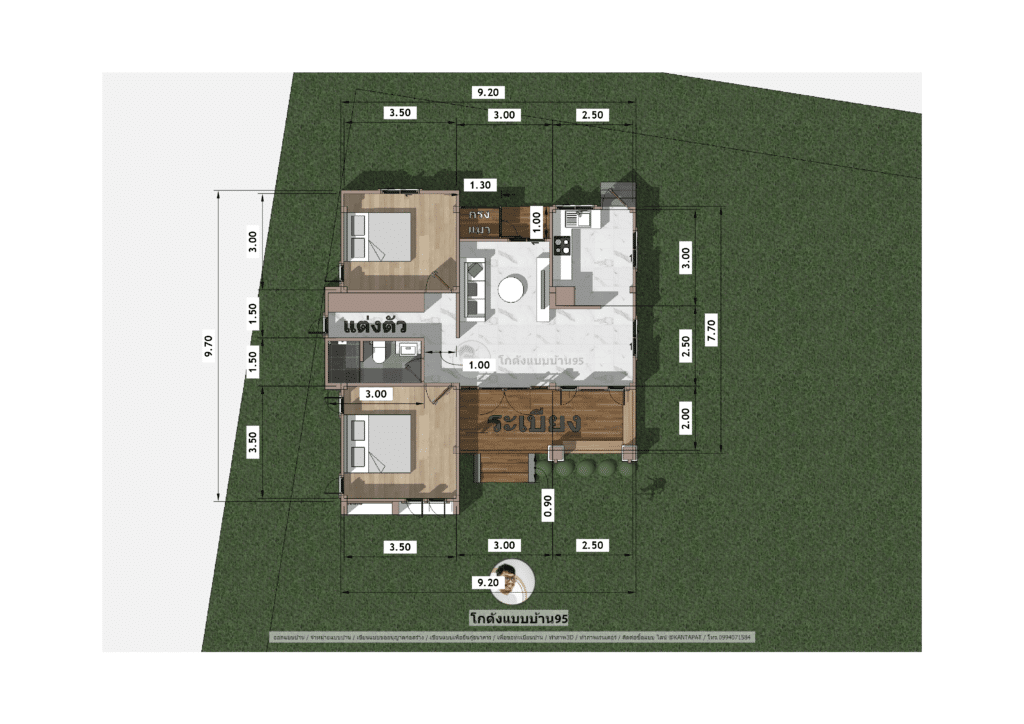 แบบบ้านโมเดิร์น P-1884 (6)