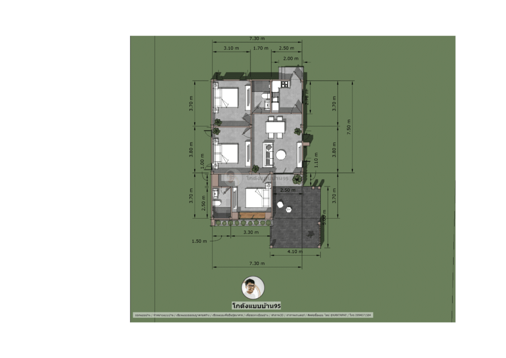 แบบบ้านโมเดิร์นP-1905 (1)