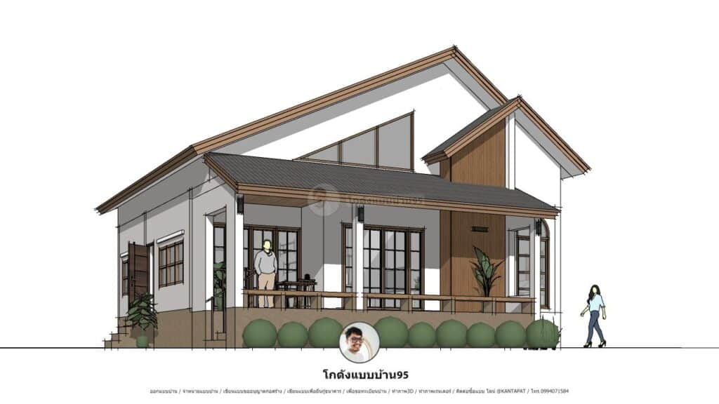 แบบบ้านชั้นเดียว P-1940 บ้านสไตล์มินิมอล