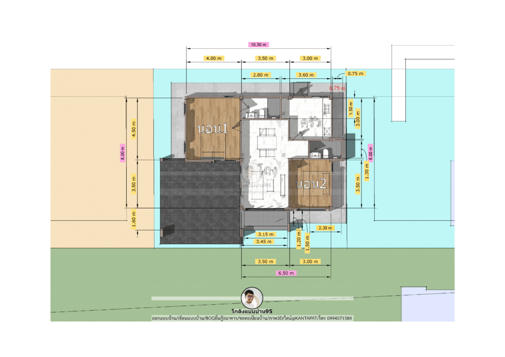 แบบบ้านชั้นเดียว S-108