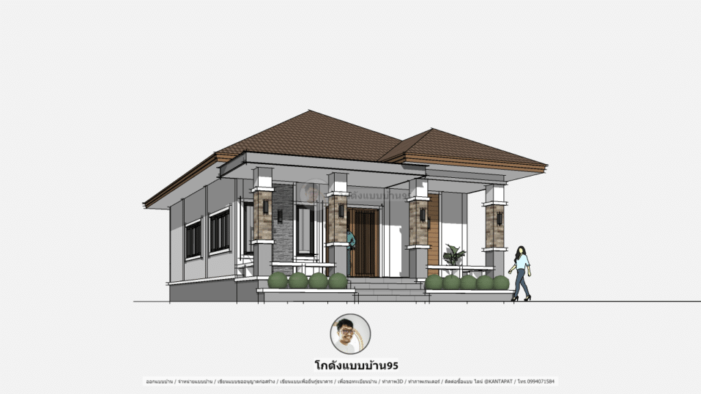 แบบบ้านทรงปั้นหยา P-1954 (3)