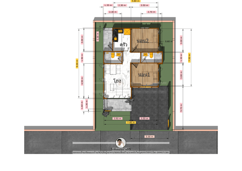 แบบบ้านมินิมอล P-1956 (2)