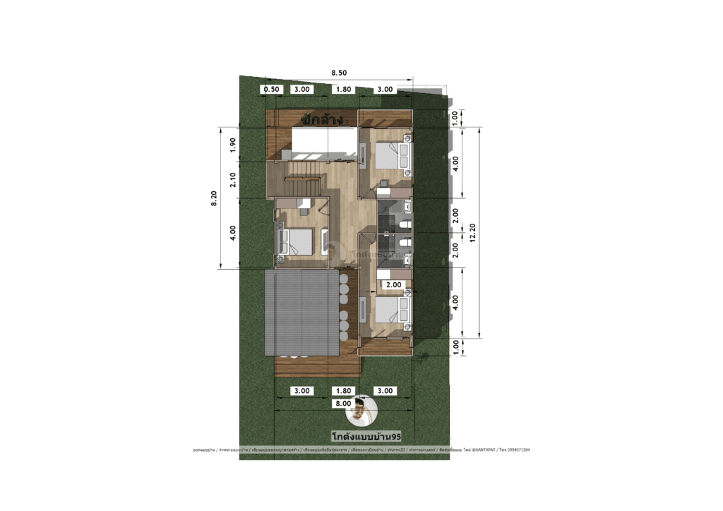 แบบบ้านนอร์ดิกP-1674 แบบบ้านนอร์ดิก4ห้องนอน