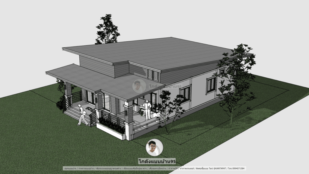 ออกแบบบ้านโมเดิร์นP-2129 ออกแบบบ้าน