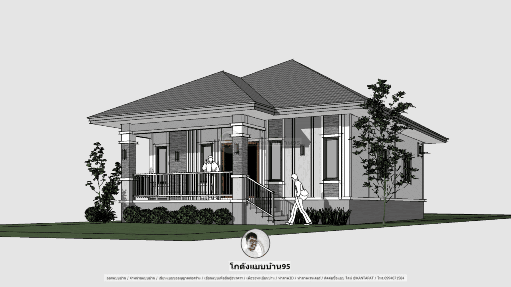 แบบบ้านชั้นเดียว P-2134 (2)