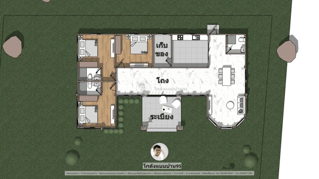 แบบบ้านชั้นเดียว P-2181 (12)