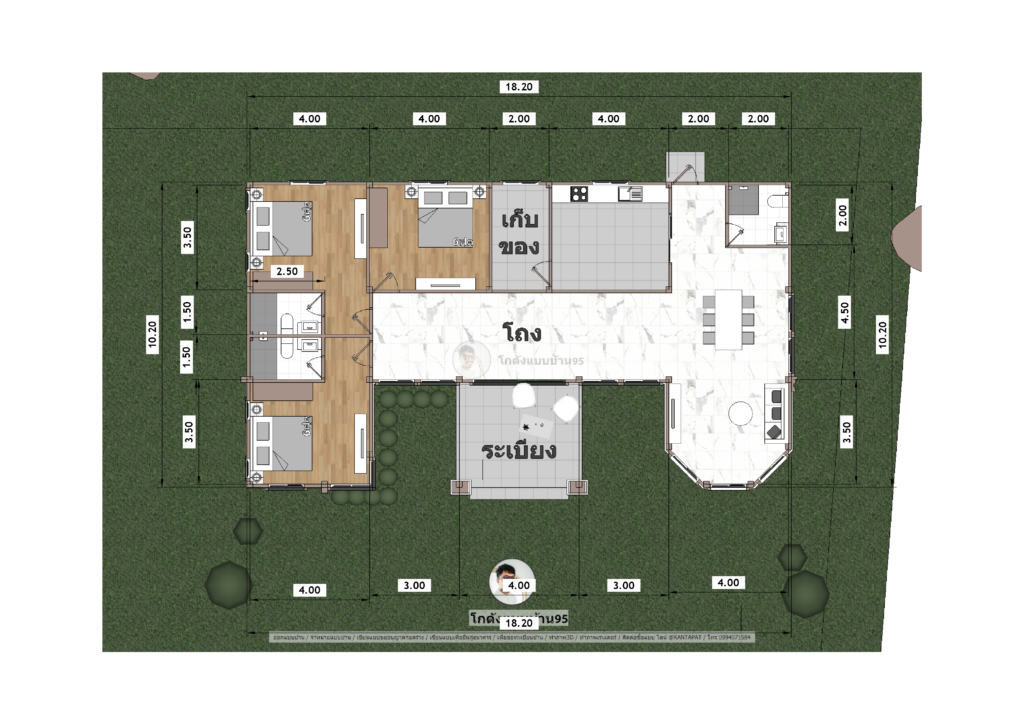 แบบบ้านชั้นเดียว P-2181 (15)