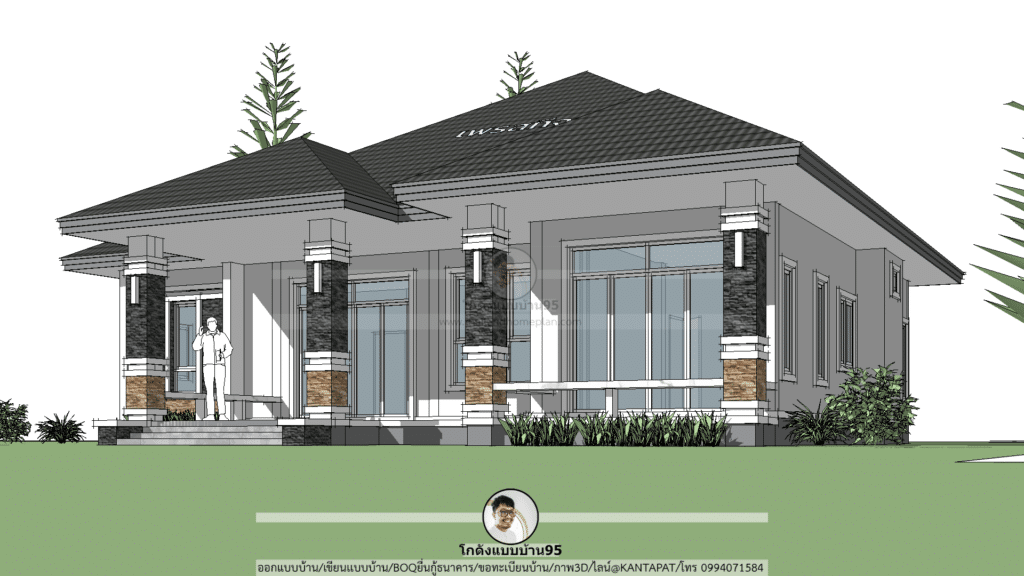 แบบบ้านชั้นเดียว P-2217 (2)