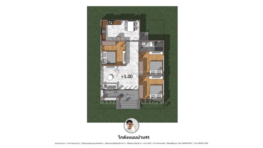 แบบบ้านชั้นเดียวP-2221 (13)