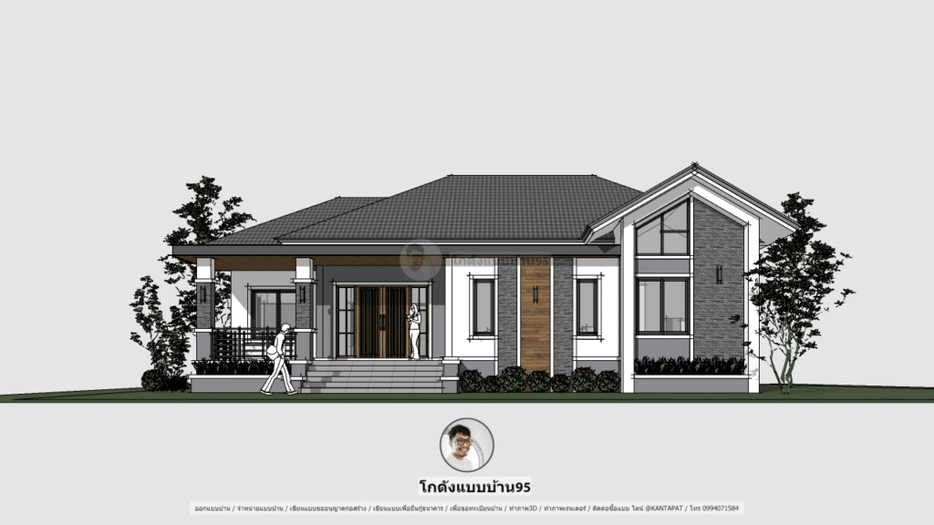 แบบบ้านชั้นเดียว P-2146