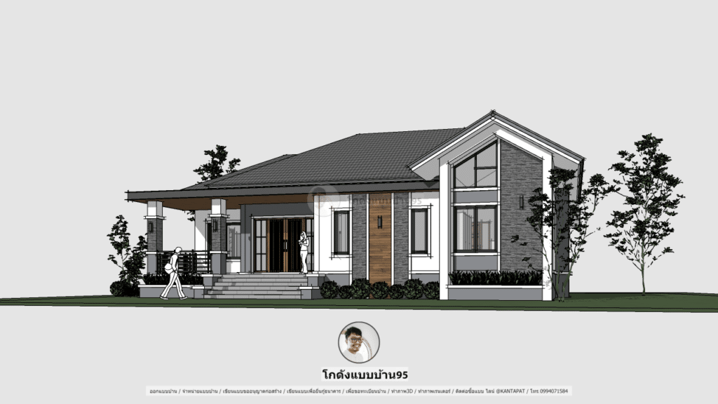 แบบบ้านชั้นเดียวP-2146 แบบบ้านชั้นเดียว P-2146