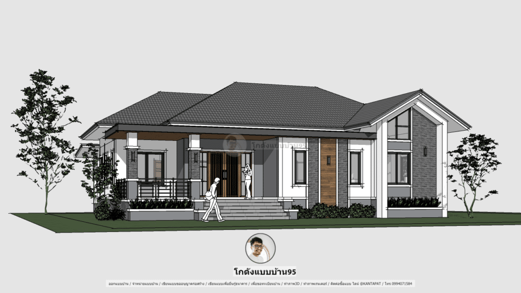 แบบบ้านชั้นเดียว P-2146