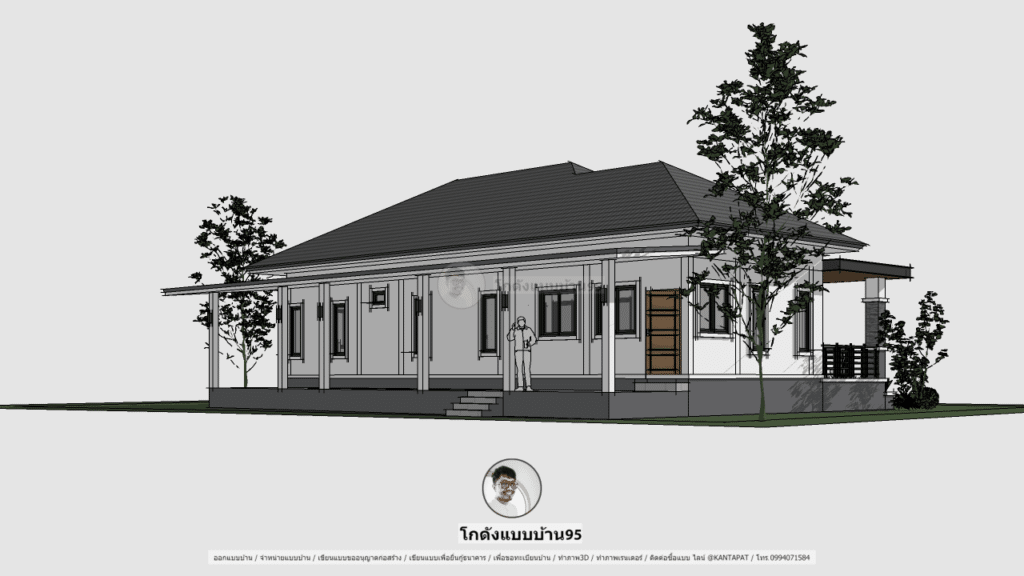 แบบบ้านชั้นเดียว P-2146