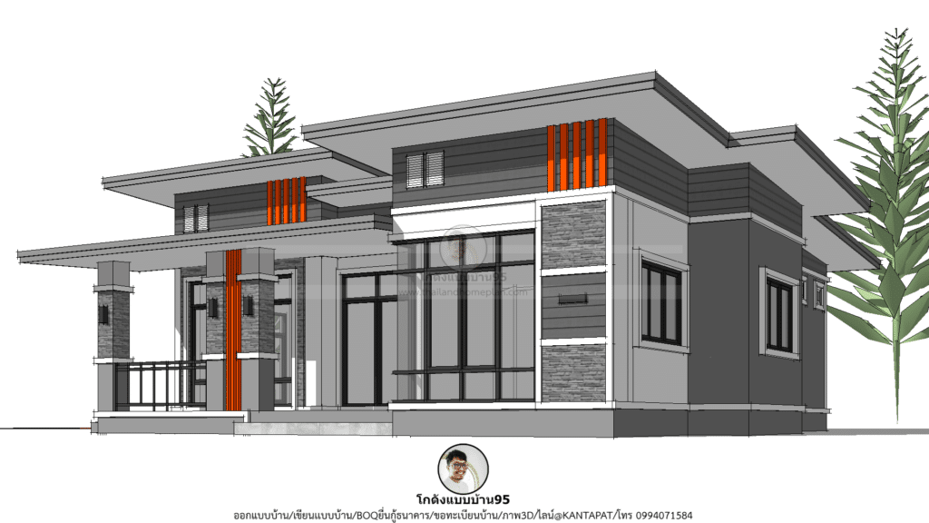 แบบบ้านโมเดิร์น P-2201 (2)